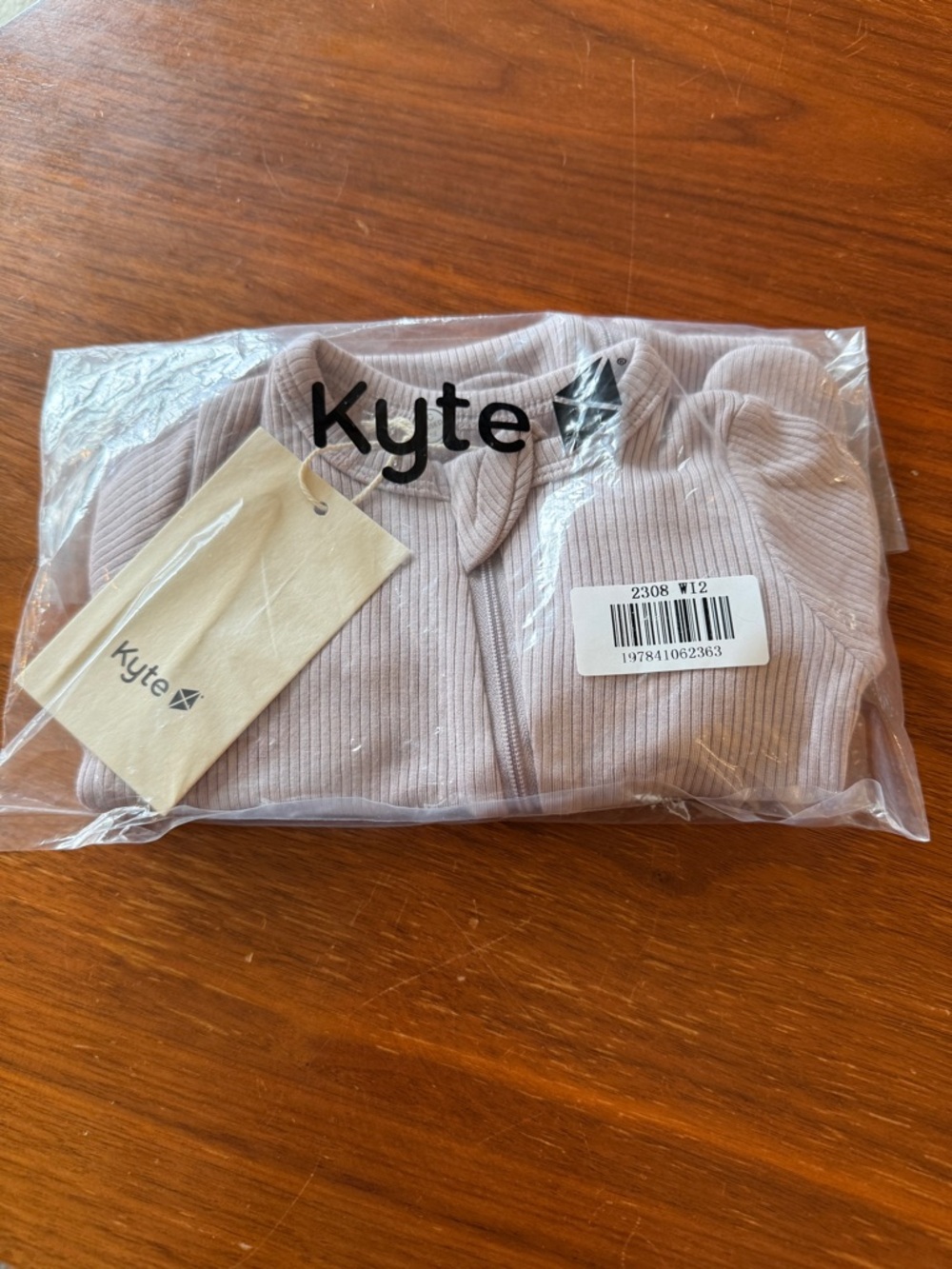 Kyte BABY Ribbed Zipper Footie in Wisteria Size 3-6m